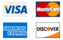 Credit Cards Accepted: Visa, MasterCard, American Express, Discover